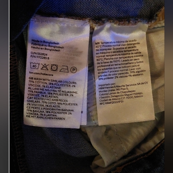 H&M Bootcut Medium Wash Lightly Distressed Denim Jeans Size 12 High Waisted - Picture 10 of 11